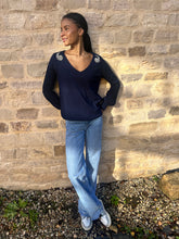 Load image into Gallery viewer, Gold Rio Bell Sleeve Jumper