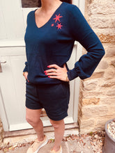 Load image into Gallery viewer, V neck Sydney Bell Sleeve Jumper