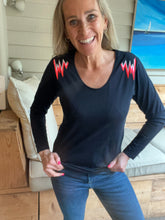 Load image into Gallery viewer, Navy Brazil long sleeve top