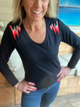 Load image into Gallery viewer, Navy Brazil long sleeve top