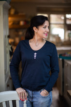 Load image into Gallery viewer, Navy long sleeve Vienna