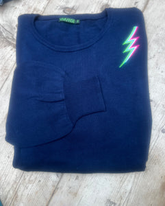 Bell sleeve lightning bolt