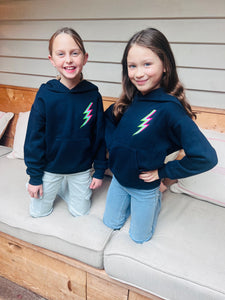 Lightning bolt children hoodie