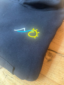 Navy wave hoodie