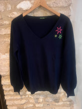Load image into Gallery viewer, V neck Chicago Bell Sleeve jumper