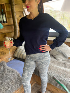 Plain Round neck Bell Sleeve