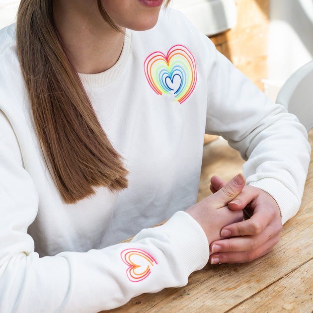 Rainbow heart sweatshirt